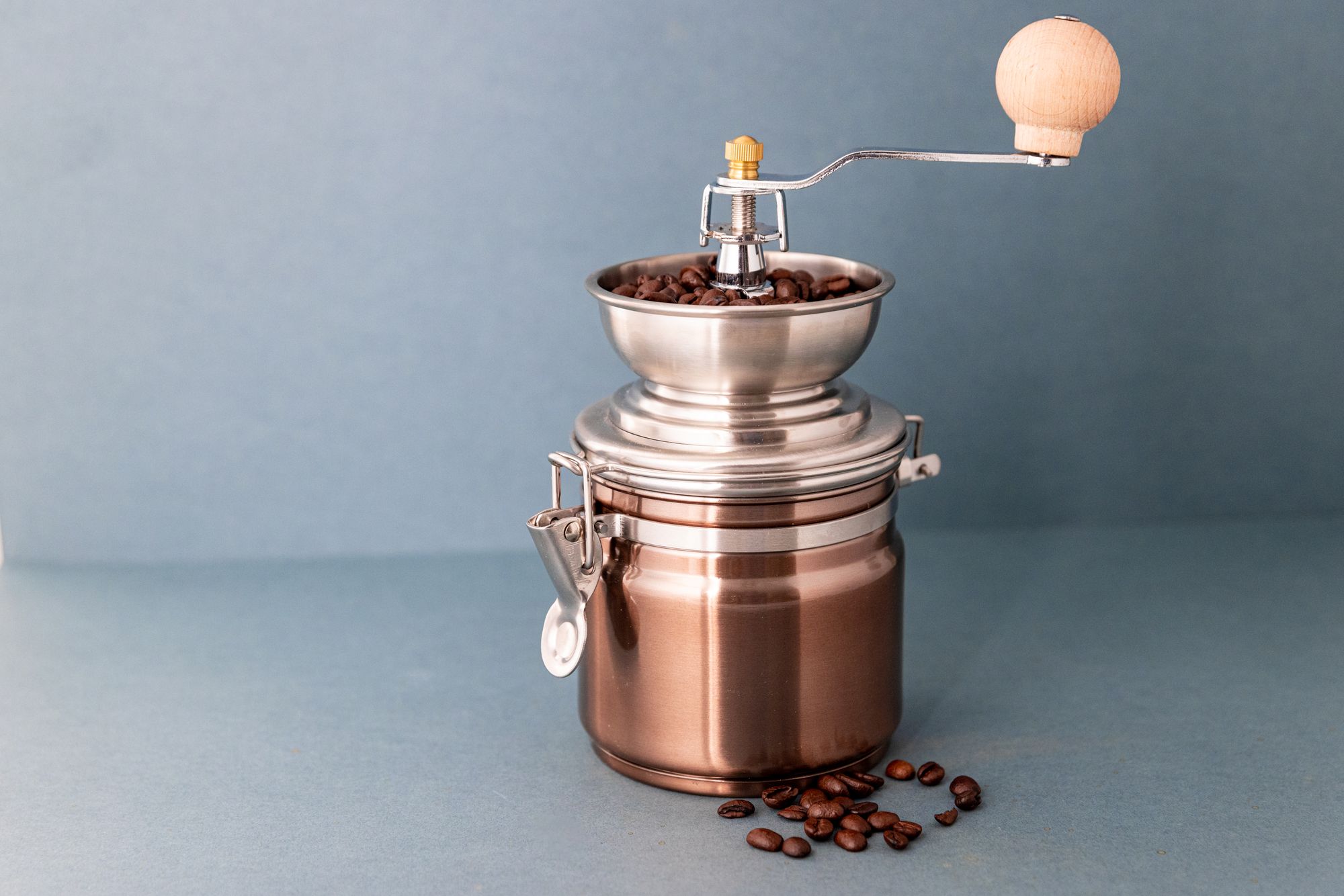 La Cafetière Manual Copper Coffee Grinder Stainless Steel